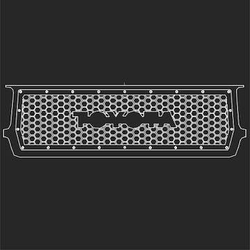 91-94 80 series grille, 2 piece, large hexagon
